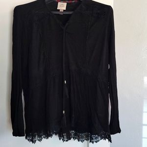 Knox Rose Black Boho Top